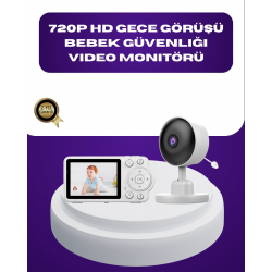 Mey İthalat® 2.8 İnç Ekranlı Bebek Kamerası Gece Görüşlü ve Sesli İletişim