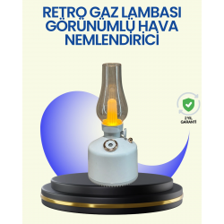 Mey İthalat® 280 ml Tanklı Retro Gaz Lambası Difüzör USB Şarjlı Hava Nemlendirici