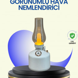 Mey İthalat® 280 ml Tanklı Retro Gaz Lambası Difüzör USB Şarjlı Hava Nemlendirici