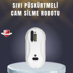 Mey İthalat® 2800 Pa Güçlü Emişli Akıllı Cam Temizleyici Robot