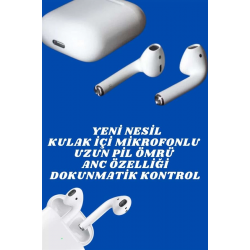 Mey İthalat® 2.Nesil Yeni Model TWS Bluetooth Kulaklık Dokunmatik Kontrol Yüksek Ses Kaliteli