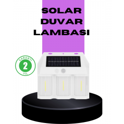 Mey İthalat® 3 in 1 Solar Duvar Lambası – IP65 Su Geçirmez, Hareket Sensörlü