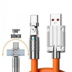 Mey İthalat® 3 İn 1 Süper Hızlı Şarj Kablosu Android ve İOS Uyumlu Silikon Şarj Kablosu