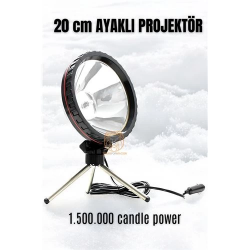 Mey İthalat® 3 Ayaklı El Projektörü 360 Derece Avcı Projektörü Tekne Projektör