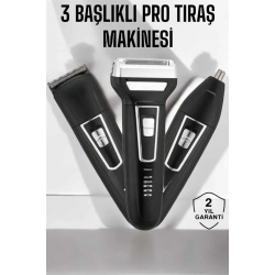 Mey İthalat® 3 Başlıklı Profesyonel Tıraş Makinesi