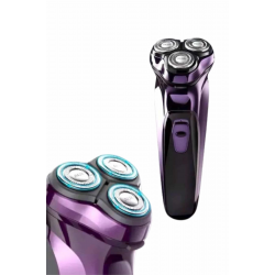 Mey İthalat® 3 Bıçaklı Döner Başlıklı Sakal Sıfır Alma Tıraş Makinesi Profesyonel Paslanmaz Çelik