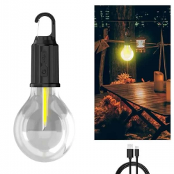 Mey İthalat® 3 Farklı Mod LED'li Şarjlı Asma Kancalı Kamp Lambası Taşınabilir Ampul