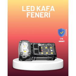 Mey İthalat® 3 Fonksiyonlu LED Far El Feneri Çalışma Lambası Uzun Pil Ömürlü