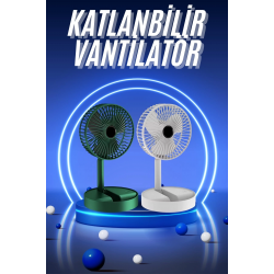 Mey İthalat® 3 Kademe Hız Ayarlı Vantilatör Telefon Standlı Şarjlı Katlanabilir Soğutucu Pervane