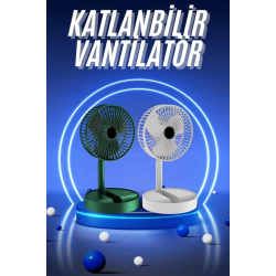 Mey İthalat® 3 Kademe Hız Ayarlı Vantilatör Telefon Standlı Şarjlı Katlanabilir Soğutucu Pervane
