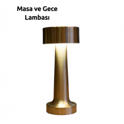 Mey İthalat® 3 Kademeli Dokunmatik Başucu Lambası – Pil ile Sağlam Kablosuz Tasarım