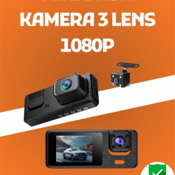 Mey İthalat® 3 Kanallı Araç DVR – Ön + İç + Arka Kamera ile Tam Kapsama, Yüksek Güvenlik