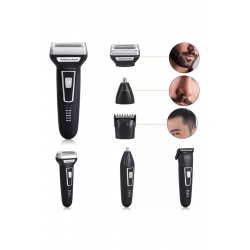 Mey İthalat® 3'lü Set Saç Sakal Kesme Traş Makinesi Burun Kılı Alma Tıraş Makinesi