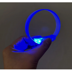 Mey İthalat® 3 Modlu Pilli LED Işıklı Esnek Parti Bilekliği Mavi