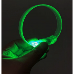 Mey İthalat® 3 Modlu Pilli LED Işıklı Esnek Parti Bilekliği Yeşil