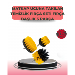 Mey İthalat® 3 Parça Matkap Ucu Temizlik Fırçası Dayanıklı Naylon Kıllı