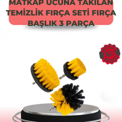 Mey İthalat® 3 Parça Matkap Ucu Temizlik Fırçası Dayanıklı Naylon Kıllı