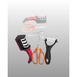 Mey İthalat® 3 Parçalı Çok Fonksiyonlu Mutfak Makas Seti – Paslanmaz Çelik, Ergonomik Tasarım