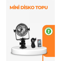 Mey İthalat® 3 Renk 7 Mod Döner Disko Topu Işık