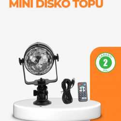 Mey İthalat® 3 Renk 7 Mod Döner Disko Topu Işık