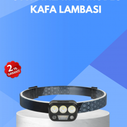Mey İthalat® 300 Lümen Sensörlü LED Kafa Lambası USB Şarjlı SOS Modlu