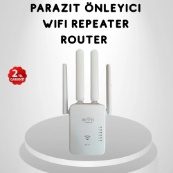Mey İthalat® 300Mbps WiFi Menzil Genişletici 4 Antenli WPA3 Güvenlikli Priz Tipi Repeater