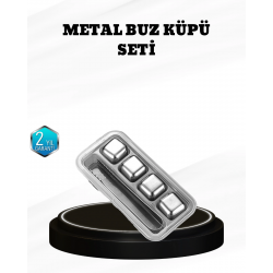 Mey İthalat® 304 Paslanmaz Çelik Buz Küpü Seti Sulandırmadan Soğutan Yeniden Kullanılabilir