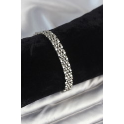 Mey İthalat® 316L Çelik 7 mm Kalınlıkta Gümüş Renkli Erkek Bileklik