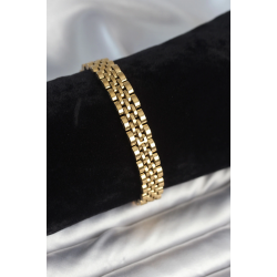 Mey İthalat® 316L Çelik 9 mm Kalınlıkta Gold Renkli Erkek Bileklik