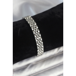 Mey İthalat® 316L Çelik 9 mm Kalınlıkta Gümüş Renkli Erkek Bileklik