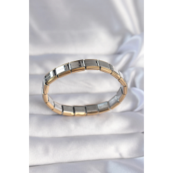 Mey İthalat® 316L Çelik Çift Renk Yazılı Nomination Bileklik