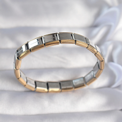 Mey İthalat® 316L Çelik Çift Renk Yazılı Nomination Bileklik