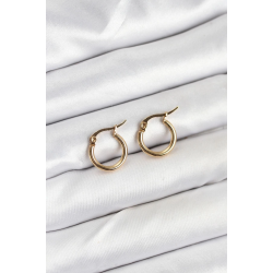 Mey İthalat® 316L Çelik Gold Renk 12 mm Halka Kadın Küpe