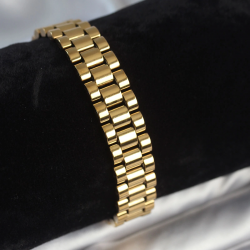 Mey İthalat® 316L Çelik Gold Renk 12 mm Kalınlık Erkek Bileklik