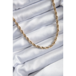 Mey İthalat® 316L Çelik Gold Renk 60 cm Burgu Model Kadın Kolye