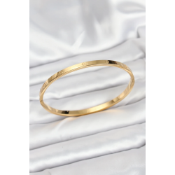 Mey İthalat® 316L Çelik Gold Renk 65 mm İnce Kadın Kelepçe Bileklik