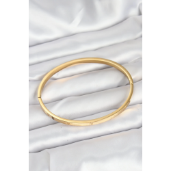 Mey İthalat® 316L Çelik Gold Renk 65 mm İnce Kadın Kelepçe Bileklik