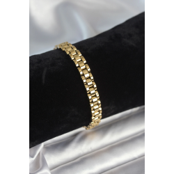 Mey İthalat® 316L Çelik Gold Renk 7 mm Kalınlık Erkek Bileklik