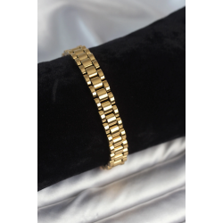 Mey İthalat® 316L Çelik Gold Renk 9 mm Kalınlık Erkek Bileklik