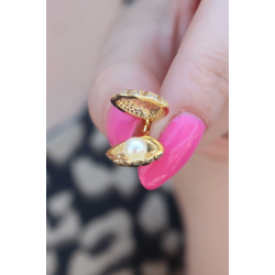 Mey İthalat® 316L Çelik Gold Renk Açılır Midye Model Kadın Kolye