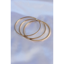 Mey İthalat® 316L Çelik Gold Renk Ajda Model Kadın 65 mm Bilezik