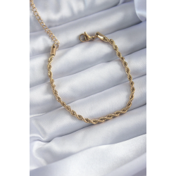 Mey İthalat® 316L Çelik Gold Renk Burgu Zincir Model Kadın Bileklik