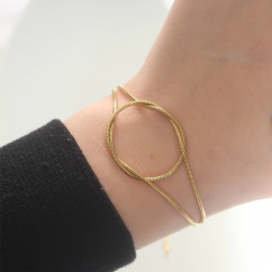 Mey İthalat® 316L Çelik Gold Renk Düğüm Model Bileklik