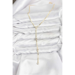 Mey İthalat® 316L Çelik Gold Renk Ezme Zincir Model Y Kadın Kolye