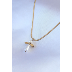 Mey İthalat® 316L Çelik Gold Renk İtalyan Zincir Model Piyon Figür Kadın Kolye