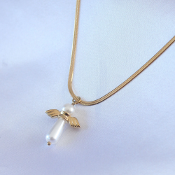 Mey İthalat® 316L Çelik Gold Renk İtalyan Zincir Model Piyon Figür Kadın Kolye