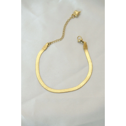 Mey İthalat® 316L Çelik Gold Renk İtalyan Zincirli Bileklik