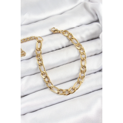Mey İthalat® 316L Çelik Gold Renk Kalın Zincir Erkek Bileklik