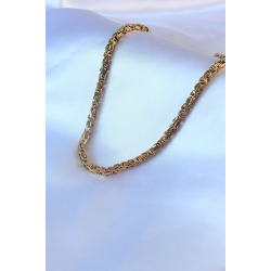 Mey İthalat® 316L Çelik Gold Renk Kral Zincir Model Erkek Kolye