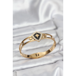 Mey İthalat® 316L Çelik Gold Renk Kutup Yıldızı Kelepçe Bileklik